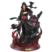 Load image into Gallery viewer, 25cm Naruto Shippuden Figures Itachi Uchiha with Crows Akatsuki Suit Anime Collectible Model Toy