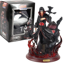 Load image into Gallery viewer, 25cm Naruto Shippuden Figures Itachi Uchiha with Crows Akatsuki Suit Anime Collectible Model Toy