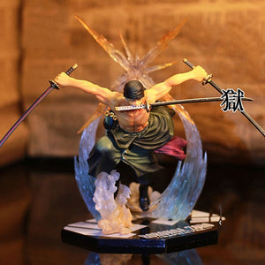 21cm Anime One Piece Ronoa Zoro Ghost 3D2Y Three-knife Ghost Cut Ver. PVC Action  Collection Figure Model