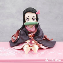 Load image into Gallery viewer, Anime figure Demon Slayer Kimetsu no Yaiba Kamado Nezuko Sitting position Action Figure PVC Collectible model toys gifts 6.5CM
